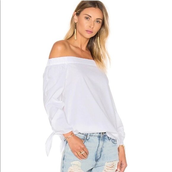 Free People Cotton Show Some Shoulder White Small - Picture 2 of 8